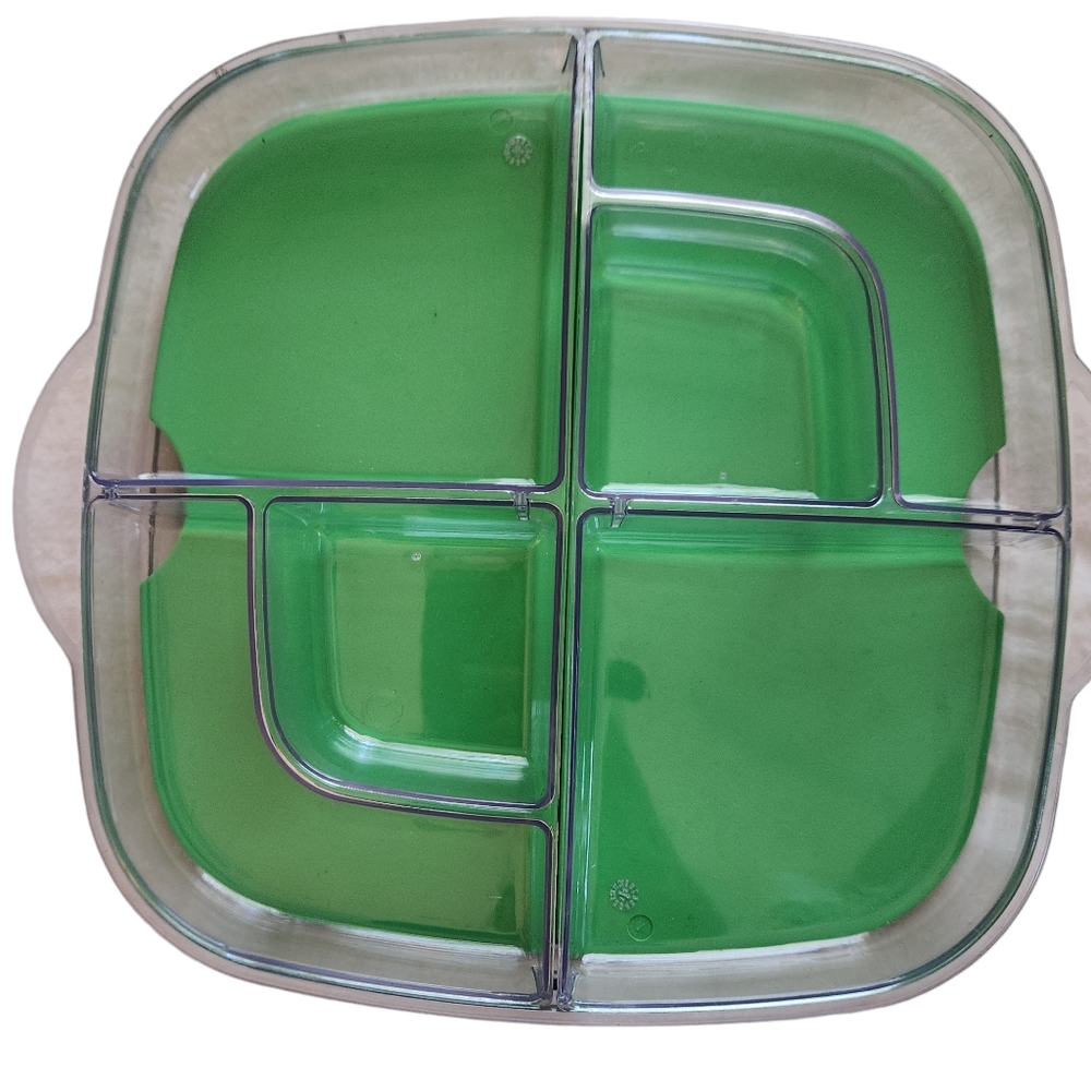 Pampered Chef Square Cool & Serve Party Tray Vegetable/Dip/Relish/Deviled Egg